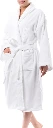 Unisex Cotton Terry Cloth Bathrobe Shawl Collar Velour Spa Robe