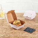 Restaurantware  Paper Burger with design Box, 4 x 3.8 In, 100 Pack