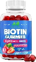 Biotin Gummies 10,000mcg [High Potency] for Healthy Hair, Skin & Nails for Adults & Kids - 5000mcg in Each Gummy Vitamin - Vegan, Non-GMO, Pectin-Based Hair Health Supplement