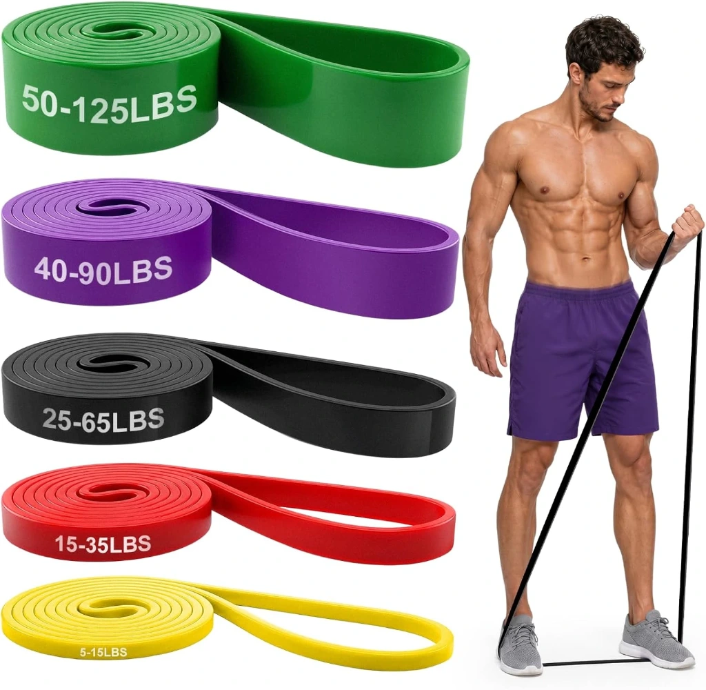 Resistance Bands for Working Out, 5 Levels Pull Up Assistance Bands Set for Workout, Exercise, Home Gym & Strength Training